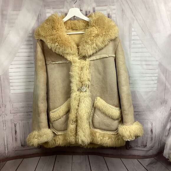 Overland Sheepskin Coat Cream Penny Lane Style - Picture 16 of 16